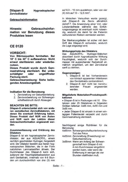 Dilapan-S - GYNEMED Medizinprodukte GmbH & Co. KG