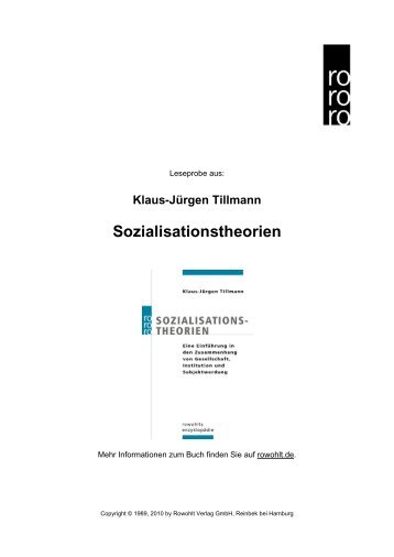 Sozialisationstheorien - Rowohlt Theaterverlag