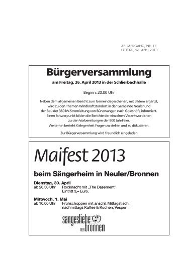 Amtsblatt KW 17 - Neuler