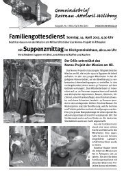 Gemeindebrief März 2013 - Reformierte Kirchgemeinde Reitnau
