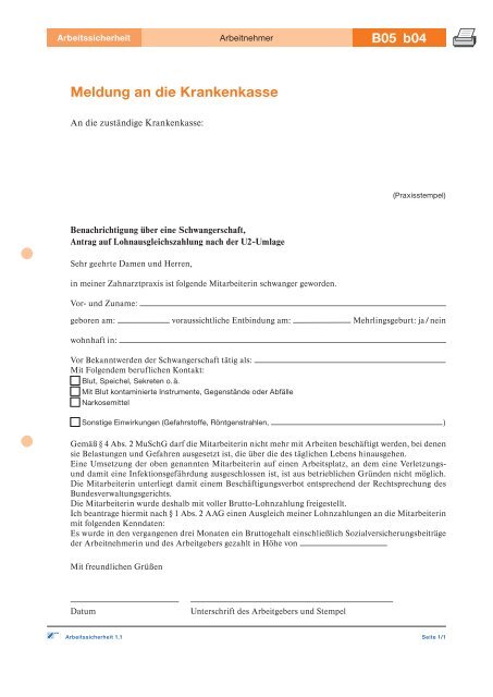 Schwangerschaft/Beschäftigungsverbot - Bayerische ...