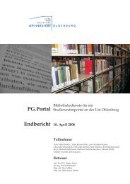 Bibliotheksdienste fr ein Studierendenportal an der Uni Oldenburg