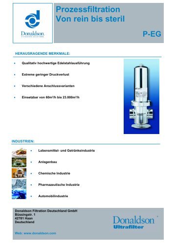 Prozessfiltration Von rein bis steril