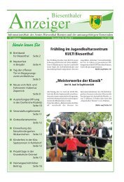 Biesenthaler Anzeiger Nr. 05/2013 23. Jahrgang - Amt Biesenthal ...