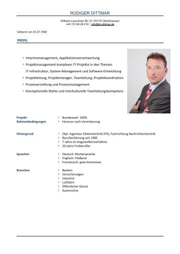 RÜDIGER DITTMAR - IT-Consulting Dittmar