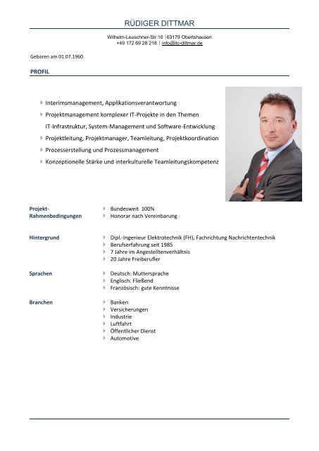 RÜDIGER DITTMAR - IT-Consulting Dittmar