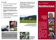 Broschüre Dändlikerhaus - daendlikerhaus.ch