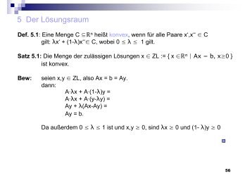 5 Der Lösungsraum