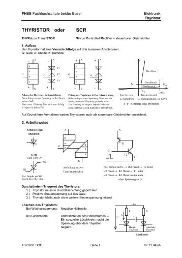 THYRISTOR oder SCR