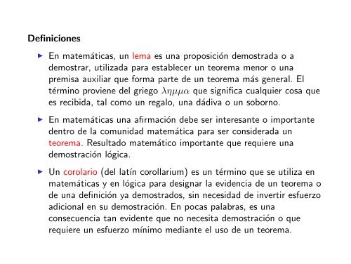 Teoría de la Dimensión en Espacios Lineales Presentación para ...