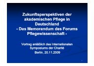 Zukunftsperspektiven der akademischen Pflege in Deutschland