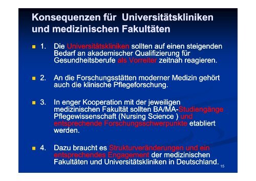 Zukunftsperspektiven der akademischen Pflege in Deutschland