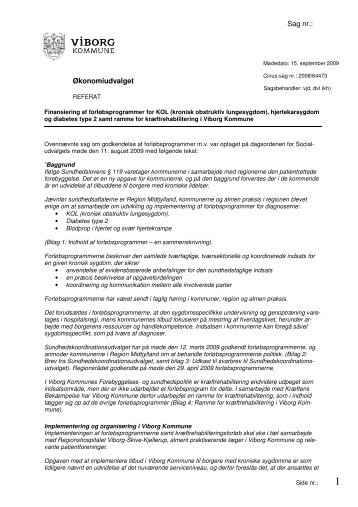 Sag nr.: Økonomiudvalget - Viborg Kommune