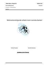 Motivationshöjande arbete inom svenska banker