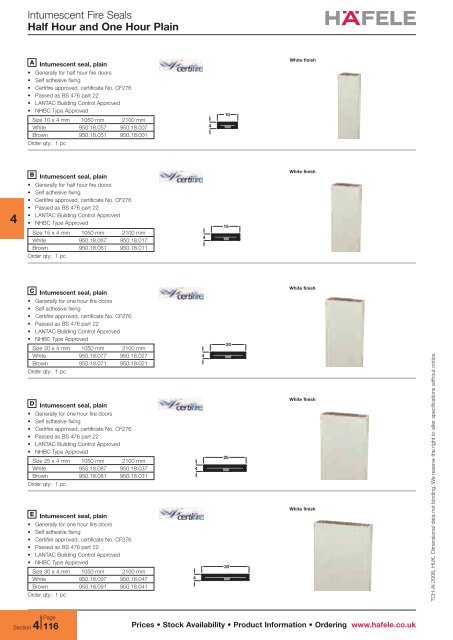 Intumescent Fire Seals - RIBA Product Selector