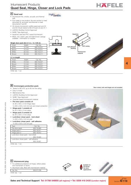 Intumescent Fire Seals - RIBA Product Selector