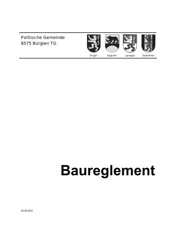 Baureglement - Gemeinde Bürglen
