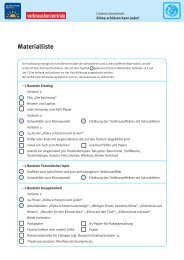 Materialien zum Download - Klima – Klimaschutz