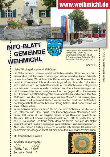 Info-Blatt 1/2007 (Februar) - Gemeinde Weihmichl