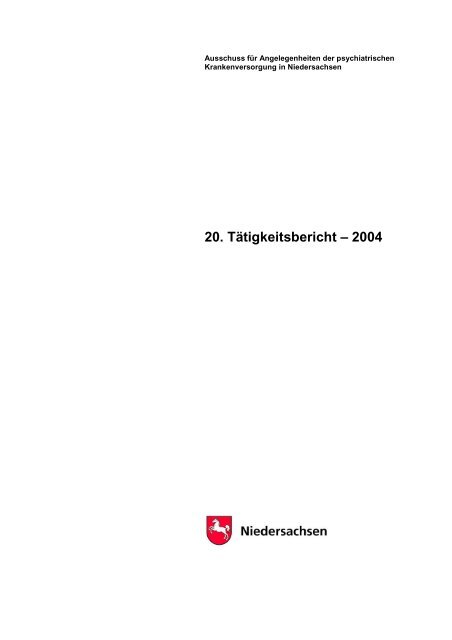 20. Tätigkeitsbericht – 2004 - Ausschuss für Angelegenheiten der ...