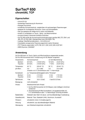SurTec® 650 - Surtec.ch