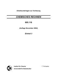 CHEMISCHES RECHNEN