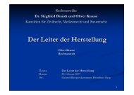 Vortrag zum Der Leiter der Herstellung am 22.02 ... - Oliver Krause