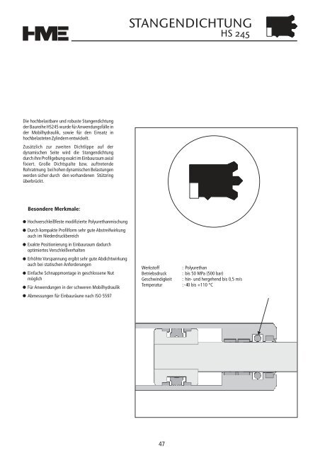 Hydraulikdichtungen - HME