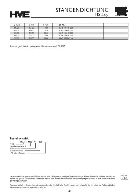 Hydraulikdichtungen - HME