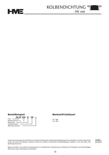 Hydraulikdichtungen - HME