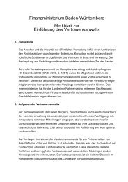 Merkblatt des Finanzministeriums zur Einführung des ...