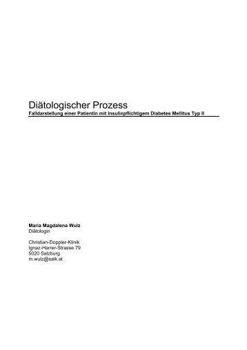 Diätologischer Prozess - Verband der Diaetologen Österreichs