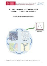 Hydrol. Versuche an Oberflächengewässern