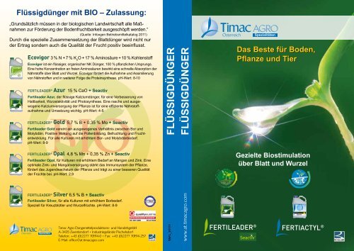 Broschre FLSSIGDNGER - Timac Agro