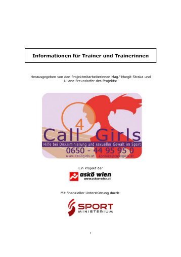 Informationen für Trainer und Trainerinnen - Call4Girls