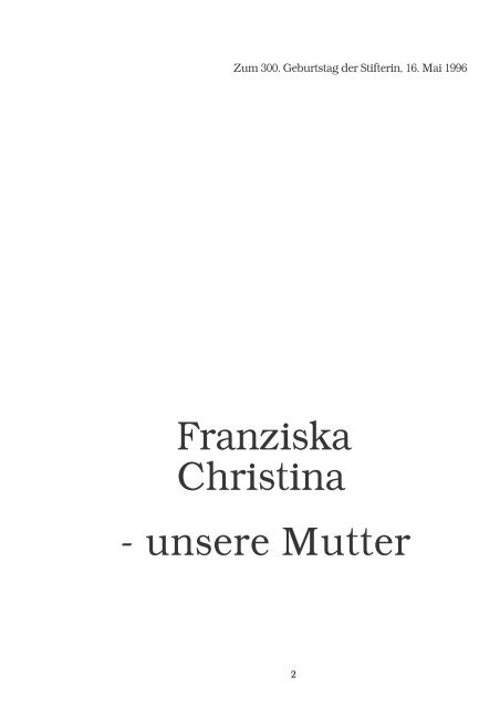 Als Pdf Downloaden Furstin Franziska Christine Stiftung