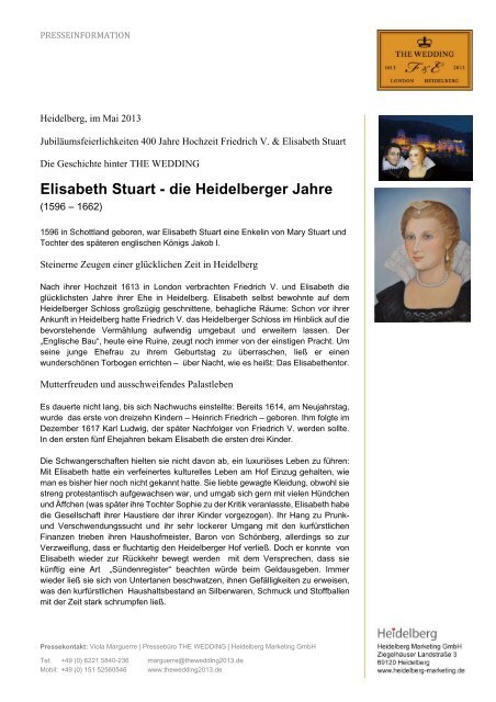 Elisabeth Stuart - Heidelberg Marketing GmbH