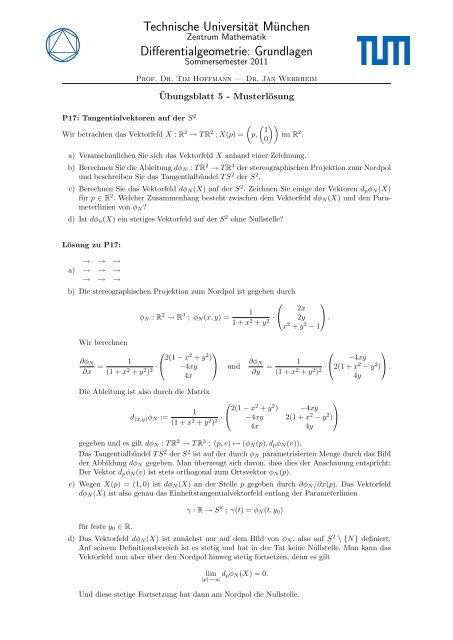 Technische Universität München Differentialgeometrie: Grundlagen