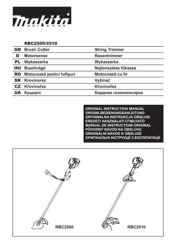 RBC2500 RBC2510 RBC2500/2510 GB Brush Cutter String ... - Makita