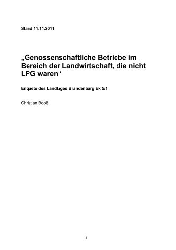 Gutachten von Christian Booß - Landtag Brandenburg - Land ...