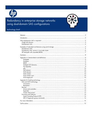 Redundancy in enterprise storage networks using dual-domain SAS ...