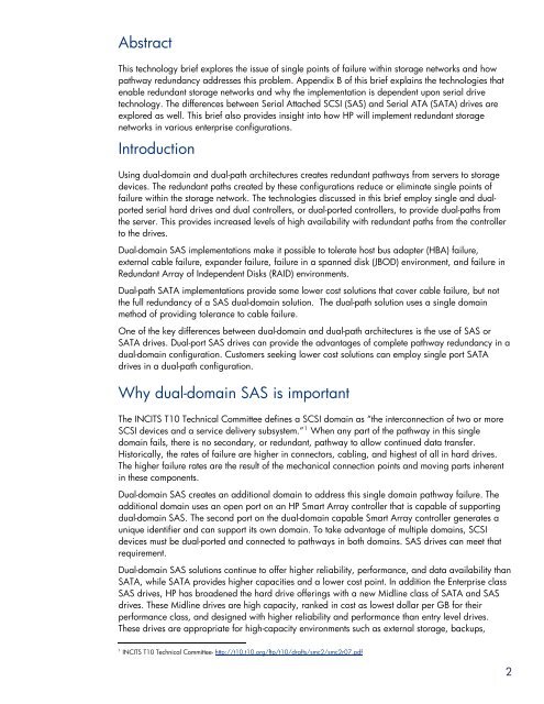 Redundancy in enterprise storage networks using dual-domain SAS ...