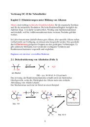 Vorlesung OC-II für Nebenfächler - Institut für Organische Chemie