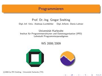 Programmierstil - IPD Snelting