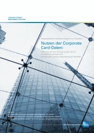 Nutzen der Corporate Card-Daten: - Corporate Card Programs ...