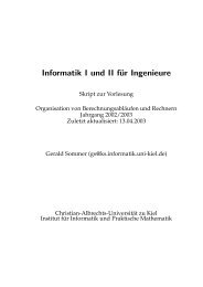 Informatik I und II für Ingenieure - Institut für Informatik