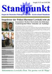 Inspekteur der Polizei Hartmut Lewitzki tritt ab - DPolG Kreisverband ...