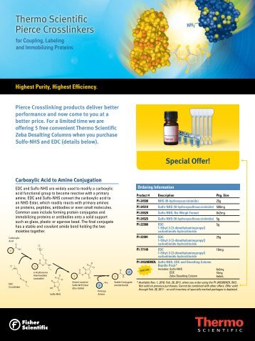 Thermo Scientific Pierce Crosslinkers - Fisher Scientific