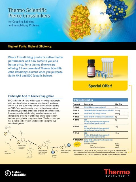 Thermo Scientific Pierce Crosslinkers - Fisher Scientific