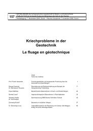 Kriechprobleme in der Geotechnik Le fluage en géotechnique